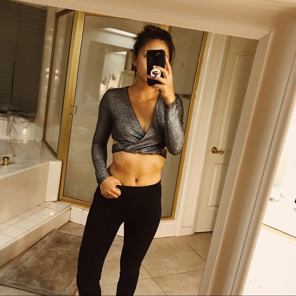 lush midnight glitter top s, $20 (only worn once)